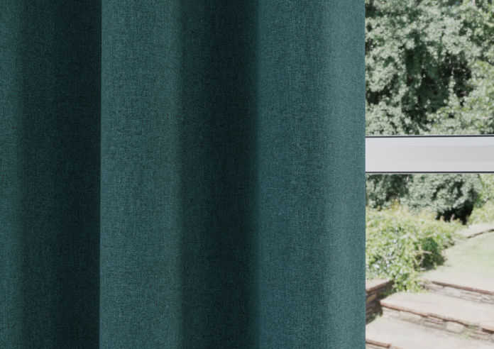 Austin (Blackout) Eyelet, Teal - Ready Made Curtains - Image 5